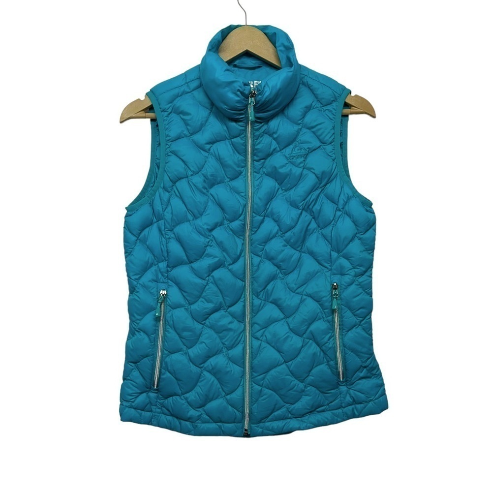Gerry Turquoise Quilted Down Filled Insulated Gorpcore Puffer Vest Size Small